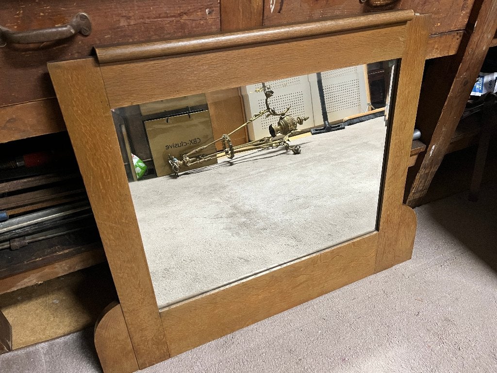 Antieke spiegel facet geslapen jaren 30, Antiek en Kunst, Antiek | Spiegels, Ophalen, Rechthoekig, Minder dan 50 cm