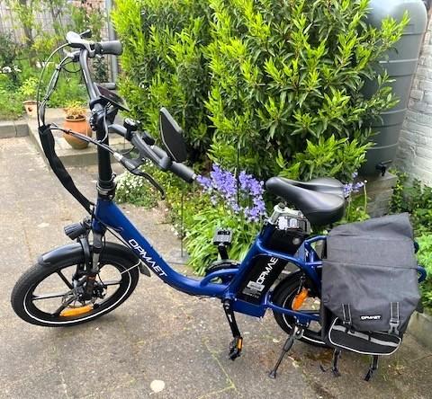 Compacte elektrische fiets  merk OPMAET Compact   ½ jaar oud, Ophalen, Nieuw, 50 km per accu of meer, Overige merken