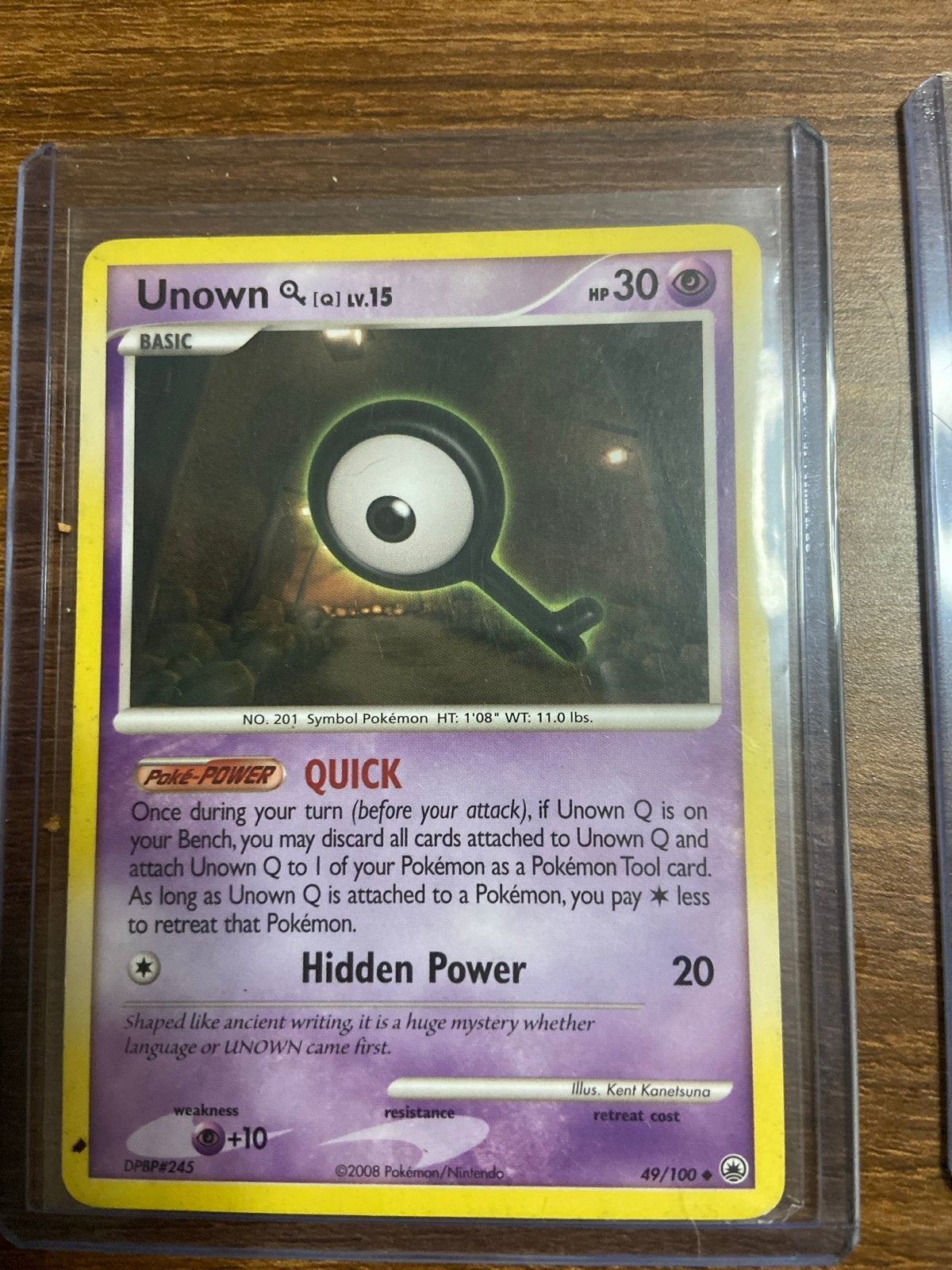 Pokémon Kaarten: Unown Q, C en E (3 kaarten), Ophalen, Zo goed als nieuw, Meerdere kaarten