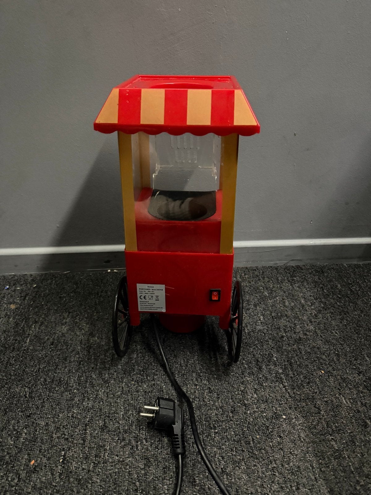 Retro Popcornmachine - Perfect voor Filmavonden!, Ophalen, Gebruikt