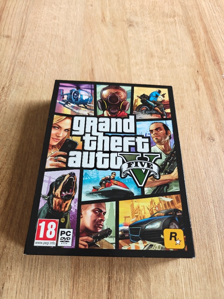 Grand Theft Auto V (GTA 5) PC DVD-ROM, Spelcomputers en Games, Games | Pc, Zo goed als nieuw, Avontuur en Actie, 1 speler, Vanaf 18 jaar
