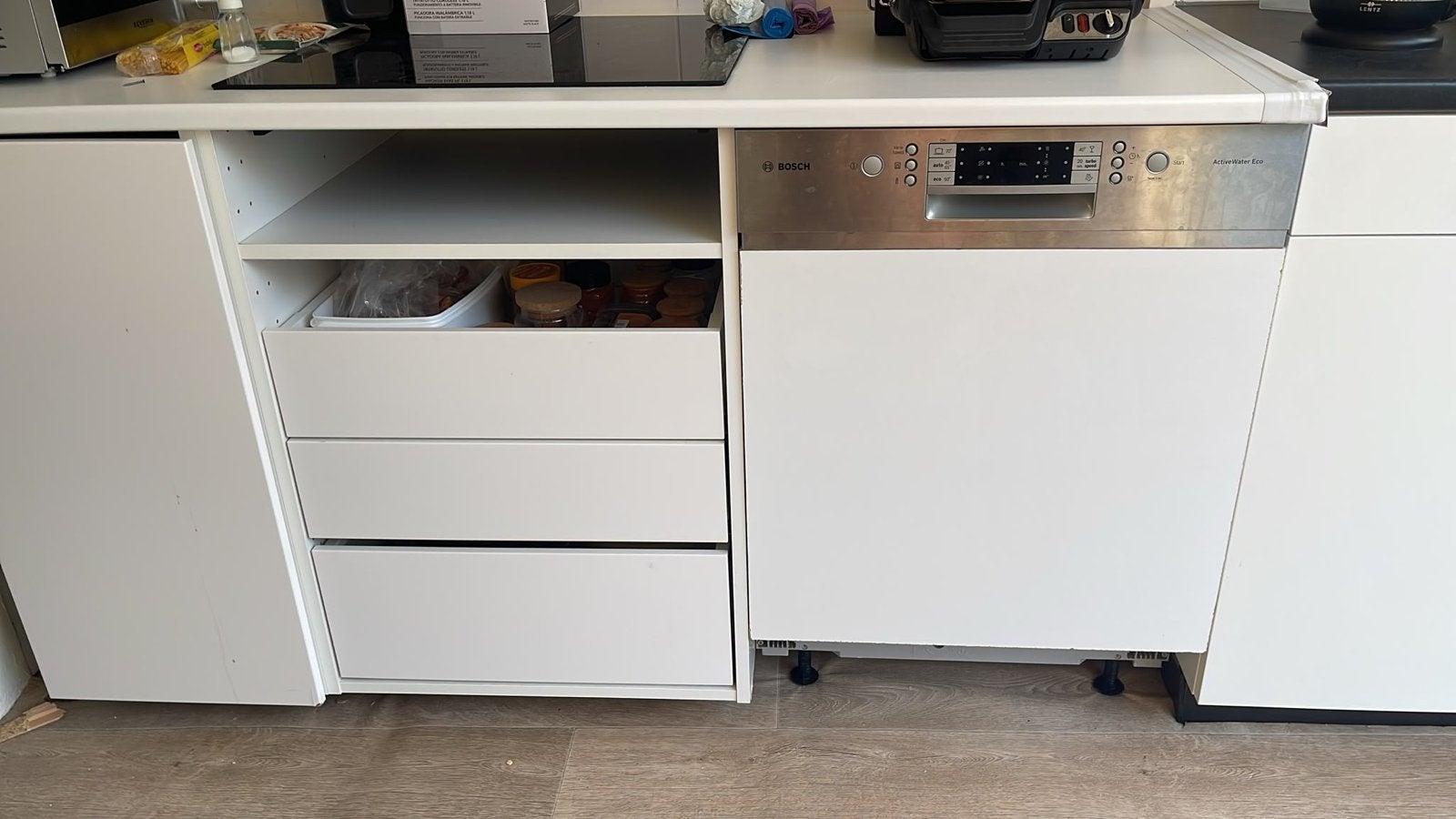 Keukenblad met 2 onderkasten, Ophalen, Gebruikt, 50 tot 75 cm, Minder dan 100 cm