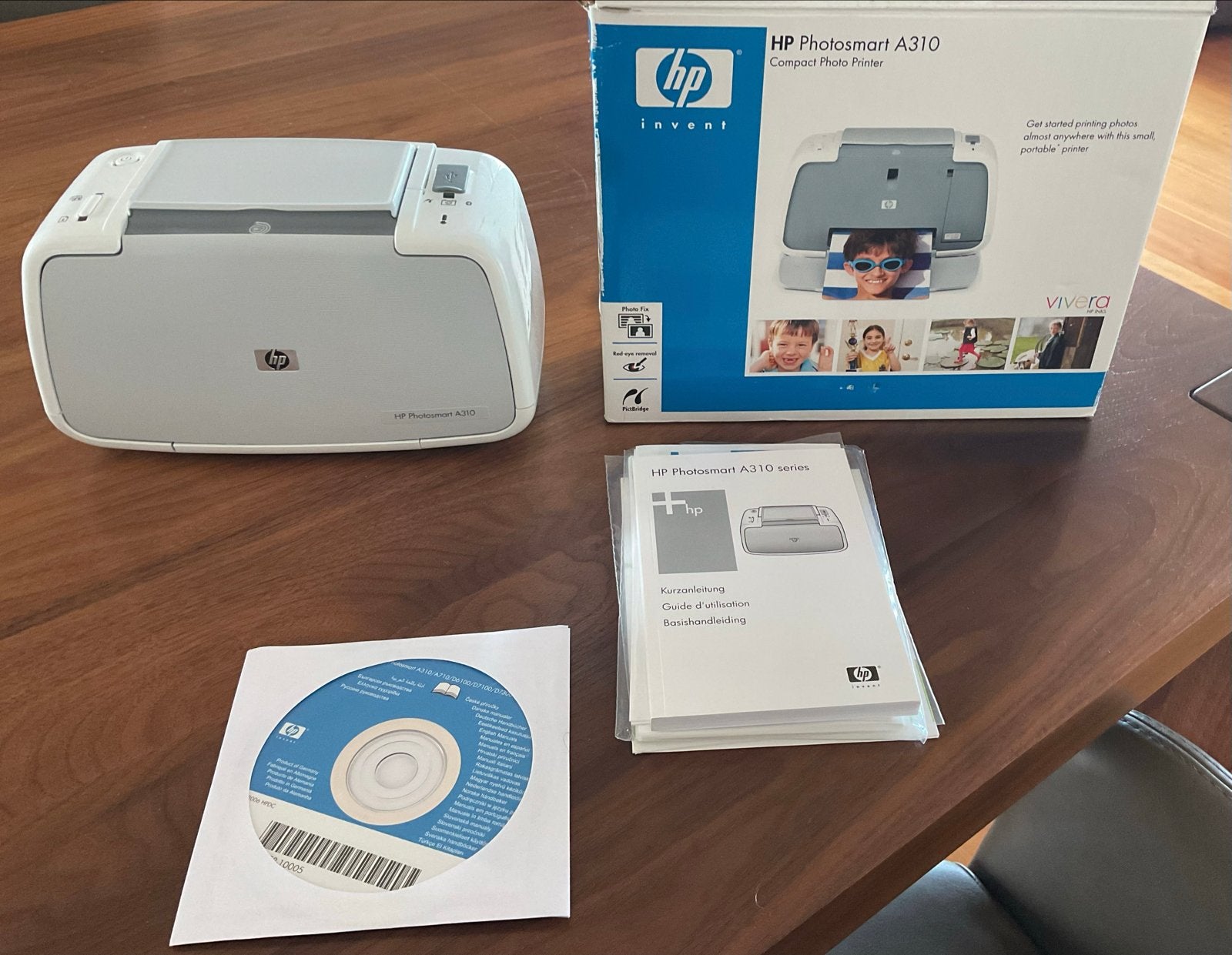 HP Photosmart A310 Compacte Fotoprinter, Ophalen, Fotoprinter, Inkjetprinter, Kleur printen