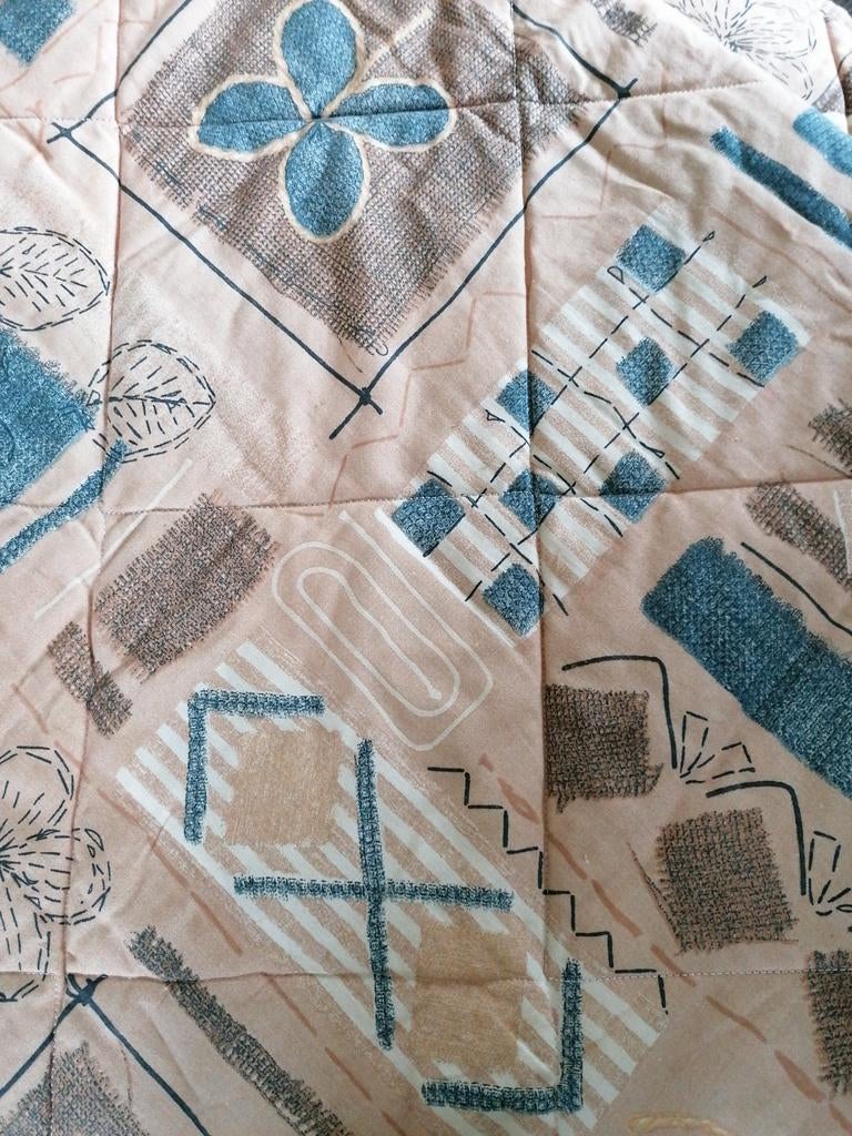 Gewatteerde bedsprei katoen 253x230 cm, Huis en Inrichting, Ophalen, Zo goed als nieuw, Tweepersoons
