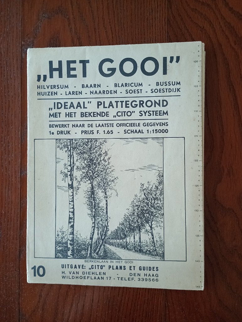 Het Gooi plattegrond Cito-systeem Soestdijk Hilvesum Baarn, Ophalen of Verzenden, H. van Diehlen, 20e eeuw of later, Gelezen