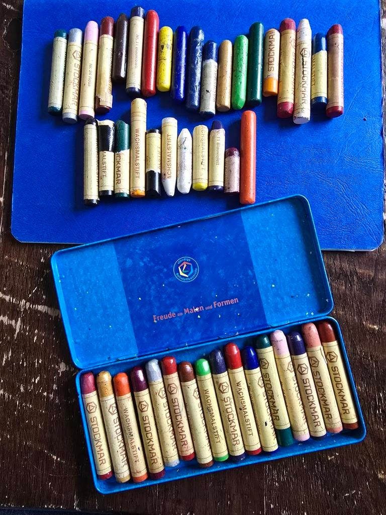 Stockmar waskrijtjes, 40-45 stuks, inclusief goud en zilver, Ophalen of Verzenden, Gebruikt, Potlood of Stift