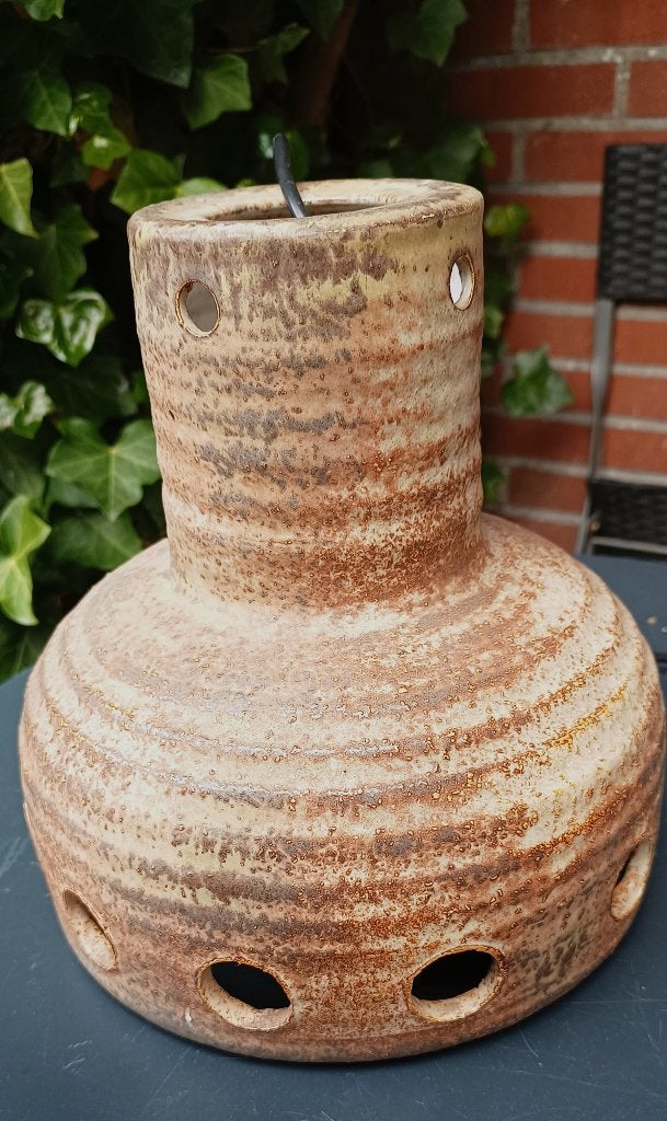 Keramieken vintage hanglamp - design van Mobach te Utrecht, Gebruikt, Overige materialen, Nederlands mid -century design van MOBACH te Utrecht 60/70s