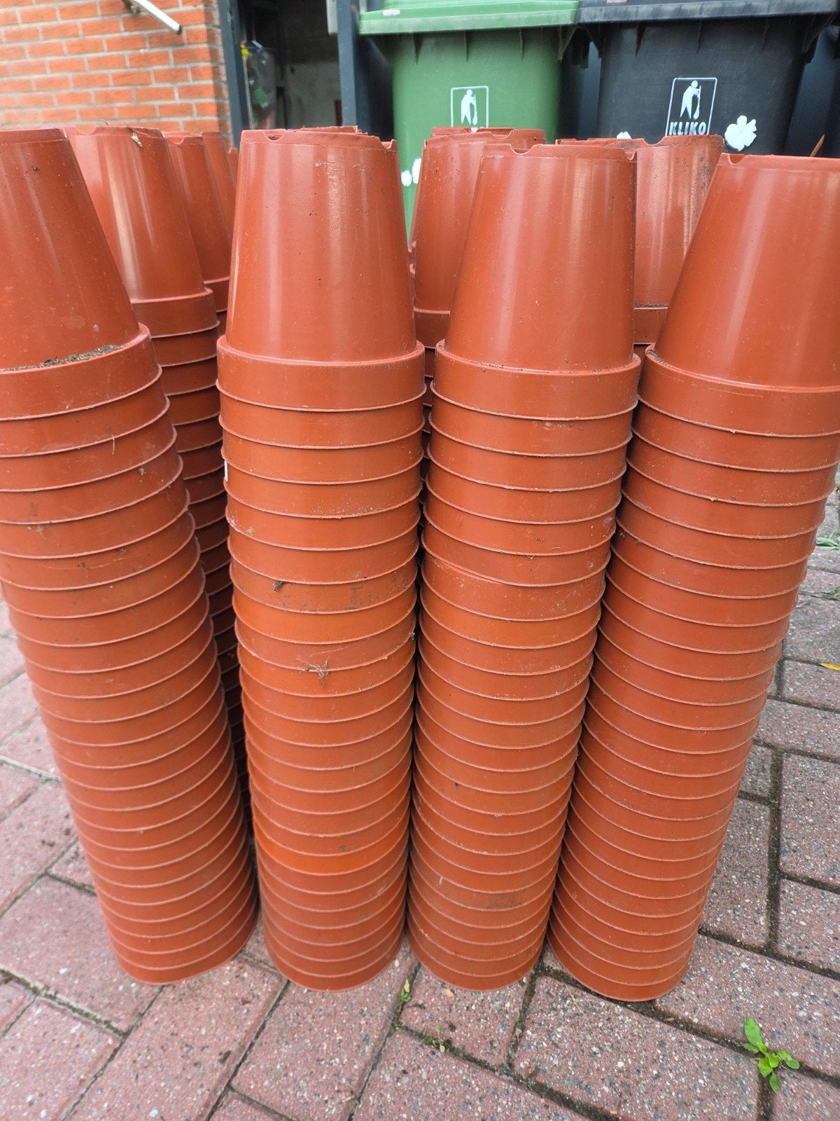 500 kweekpotten van kunststof, 1,6 liter, Tuin en Terras, Ophalen, Kunststof, Gebruikt, Rond