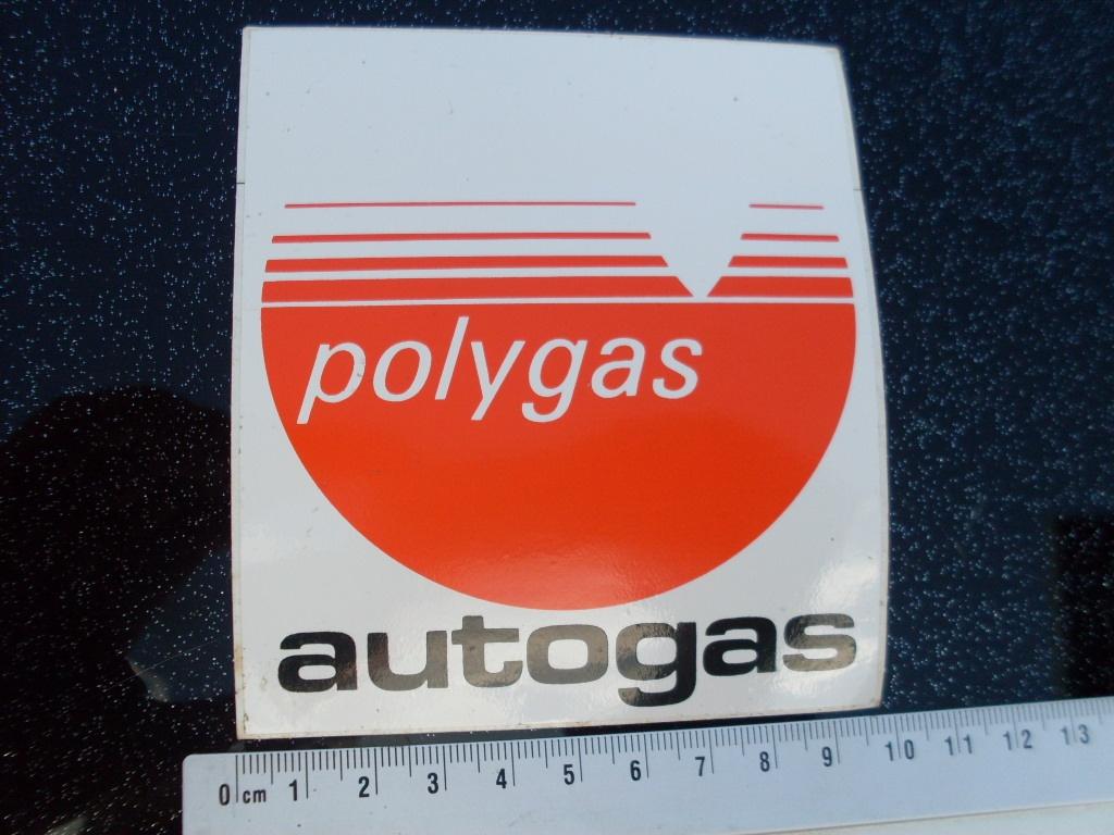 sticker polygas autogas logo, Verzenden, Zo goed als nieuw, Merk