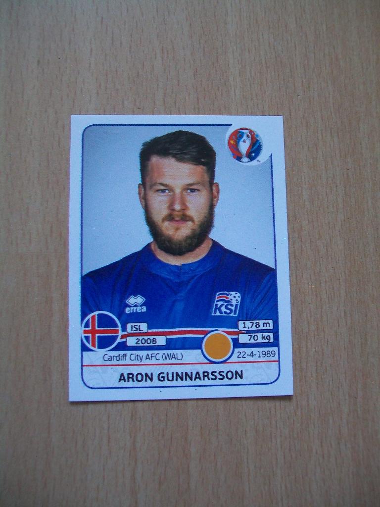 Voetbalplaatje UEFA Euro 2016 Panini nr.619 Aron Gunnarsson, Ophalen of Verzenden, Nieuw, Buitenlandse clubs, Poster, Plaatje of Sticker