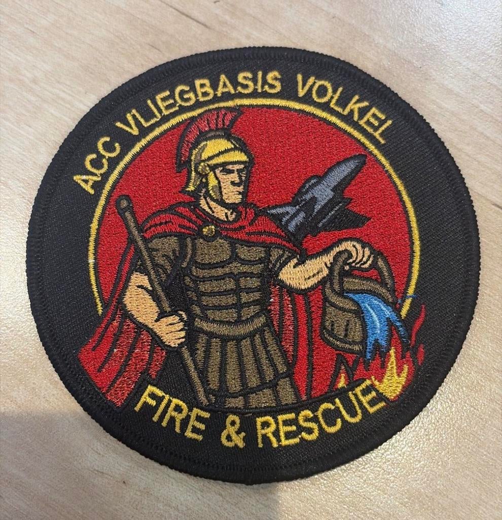 ACC Vliegbasis Volkel Fire & Rescue Patch, Verzenden, Zo goed als nieuw