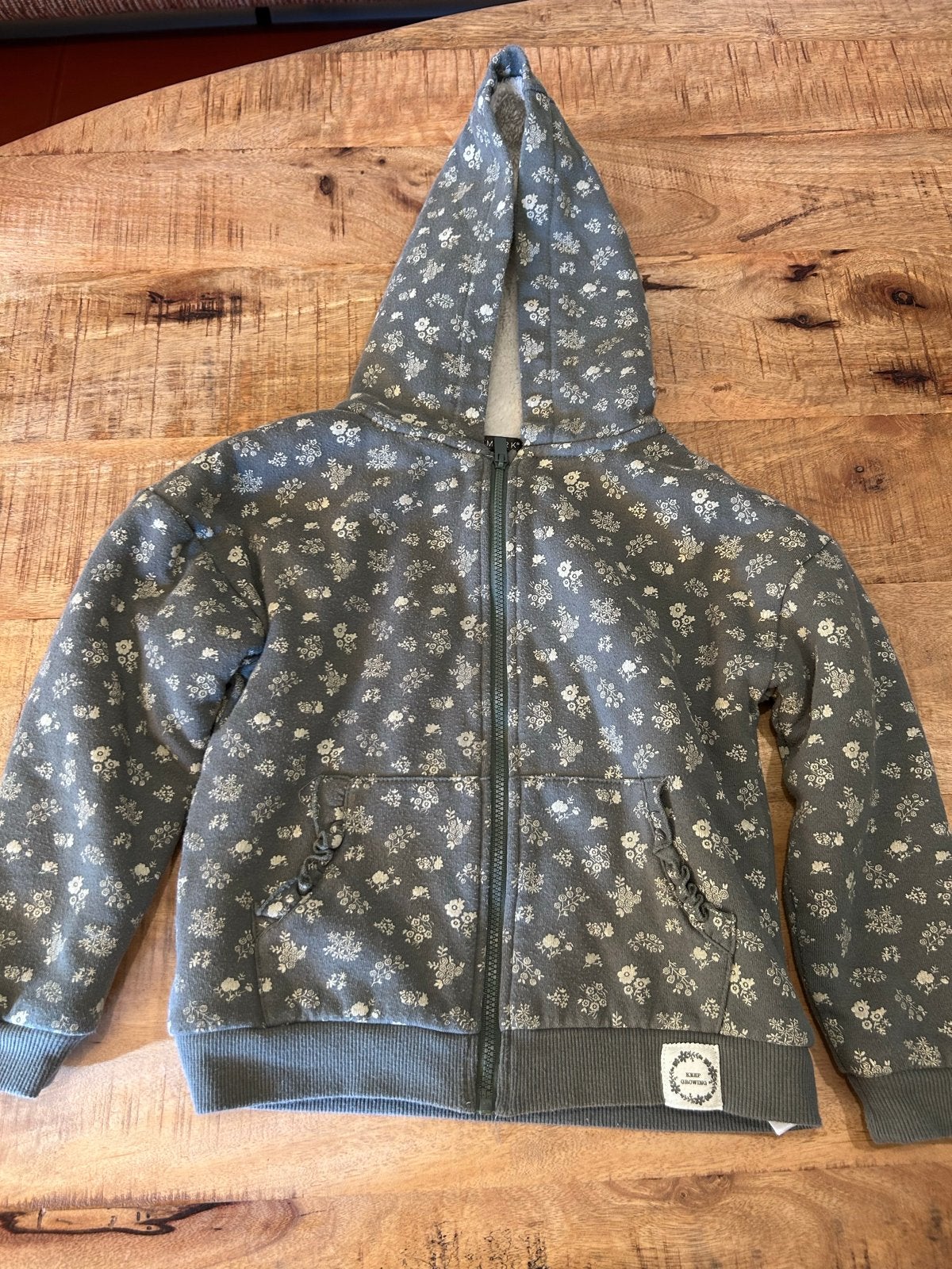 Vest met bloemenprint en teddy voering, Ophalen of Verzenden, Gebruikt, Meisje, Trui of Vest