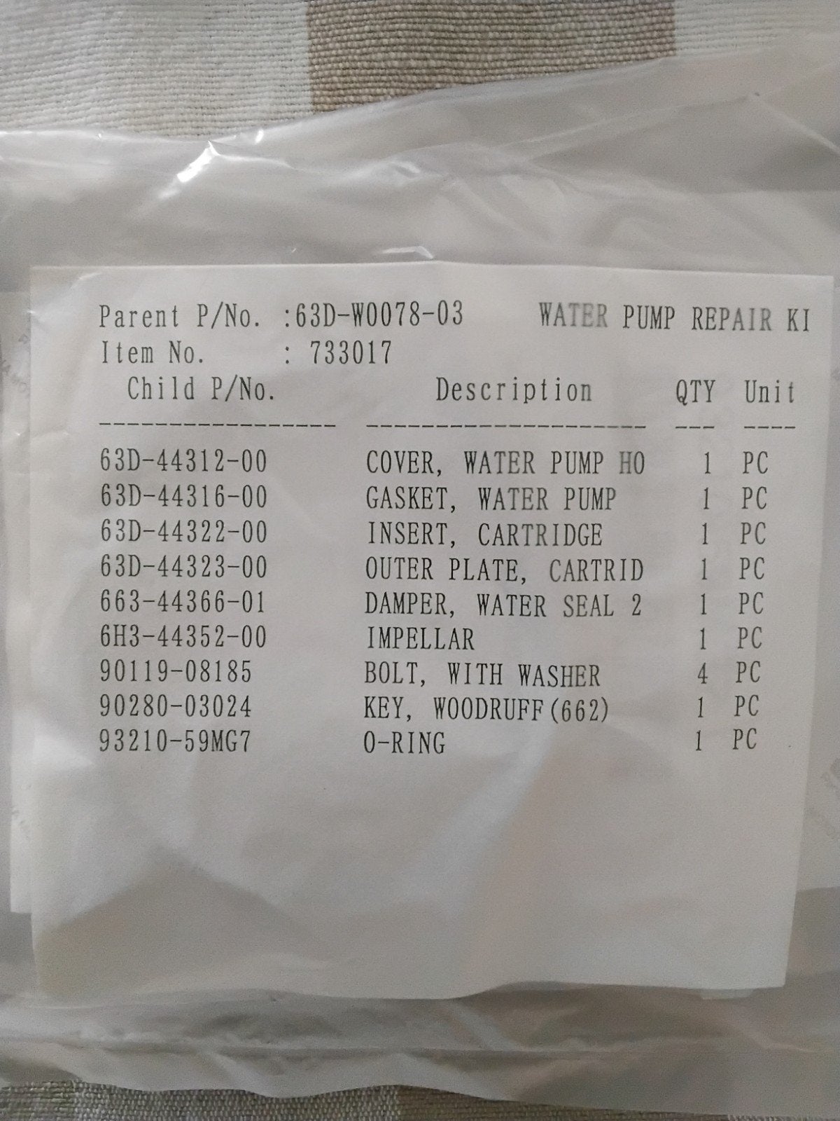 Yamaha repair kit, Watersport en Boten, Ophalen of Verzenden, Motor en Techniek