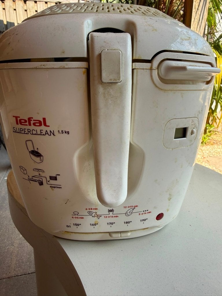 Tefal Superclean Frituurpan - 1.5 kg, 1 tot 2 liter, Ophalen, Gebruikt