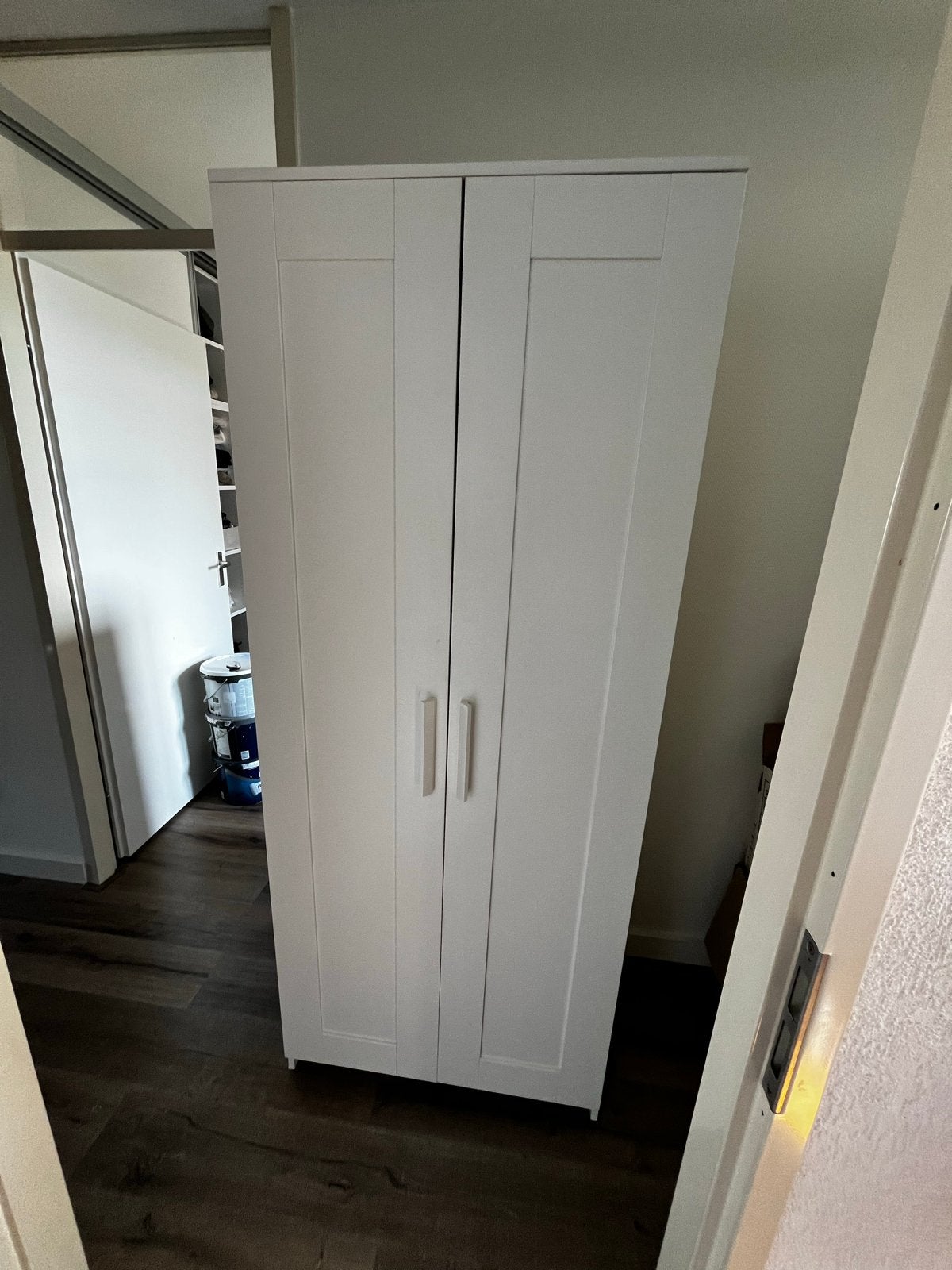Witte kledingkast met hang- en legruimte, Huis en Inrichting, Kasten | Kledingkasten, Ophalen, Gebruikt, 50 tot 100 cm, 150 tot 200 cm
