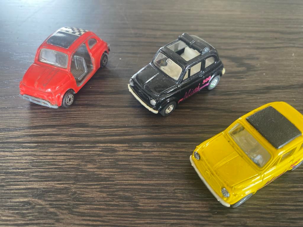 Set van 3 Fiat 500 Miniatuur Auto's - Diverse Kleuren, Ophalen of Verzenden, Zo goed als nieuw