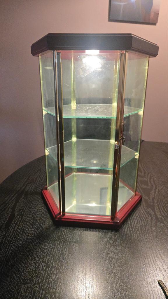 Swarovksi vitrinekast met verlichting, Ophalen, Minder dan 50 cm, Met deur(en), Glas