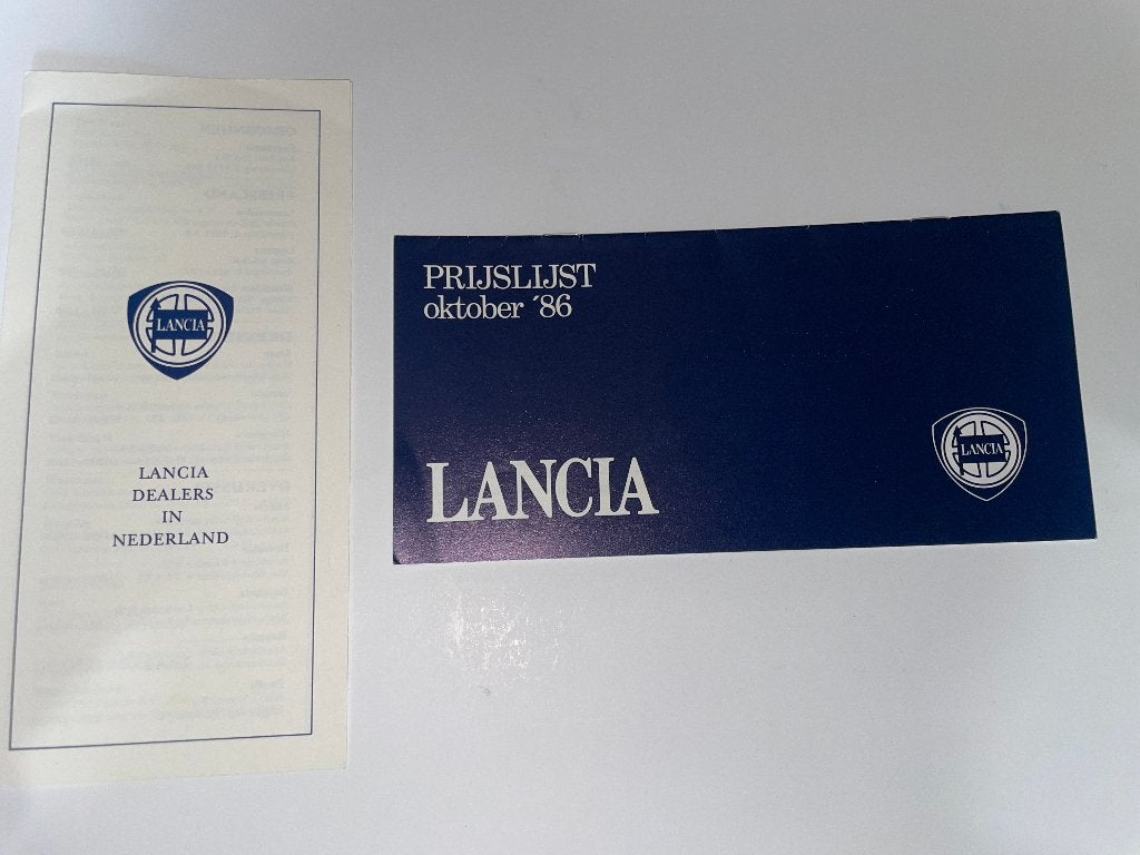 3x Lancia Autobianchi service boek prijslijst dealerlijst 85, Ophalen of Verzenden