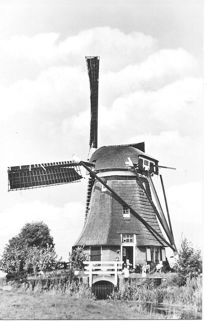 Oude Ansichtkaart: Molen Leiderdorp, Zijlbaan en Meijepolder, Ophalen of Verzenden, 1960 tot 1980, Gelopen, Zuid-Holland