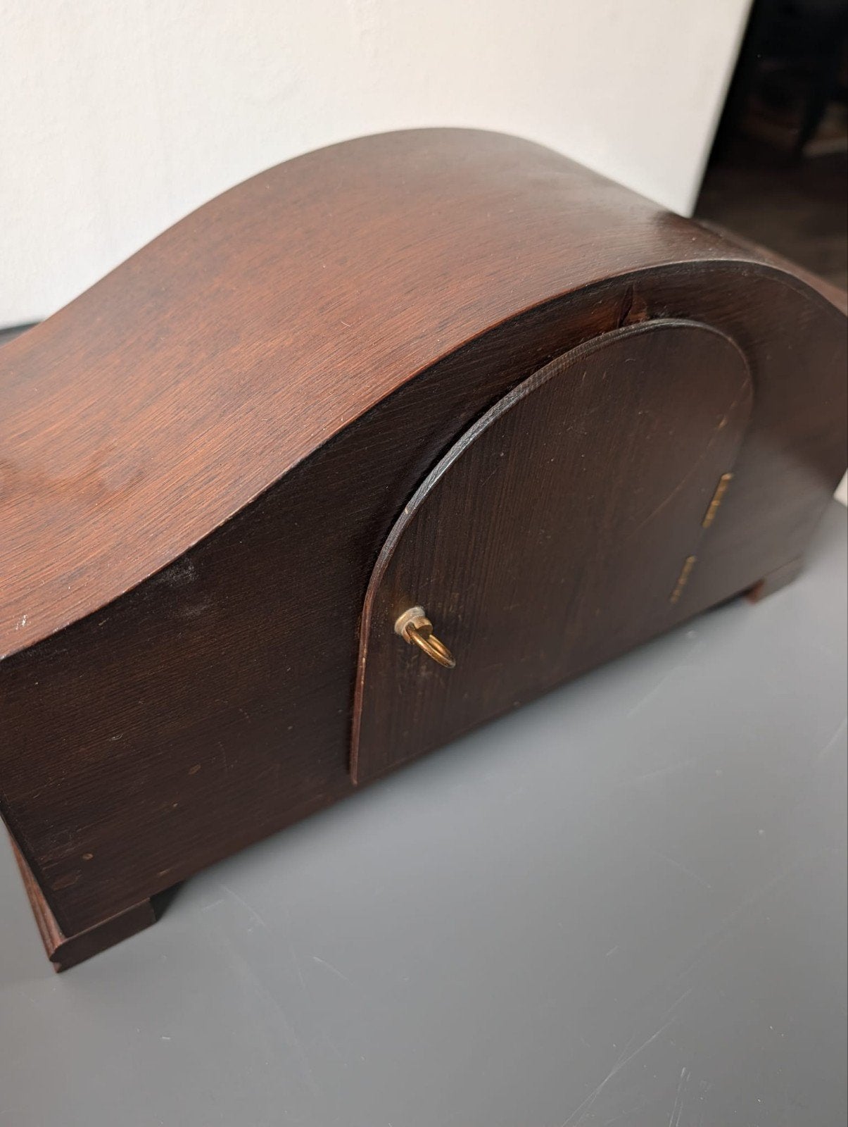 Vintage Kienzle Schouwklok - Houten Mantelklok, Antiek en Kunst, Ophalen