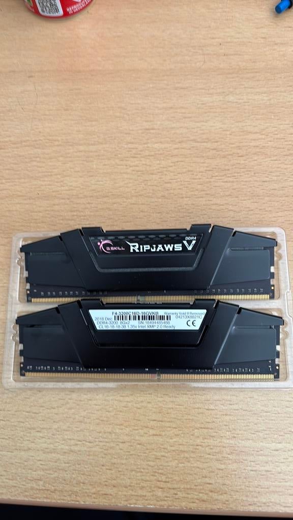 G.Skill Ripjaws V DDR4 2x8GB, Computers en Software, RAM geheugen, Gebruikt, DDR4, Ophalen of Verzenden, Desktop