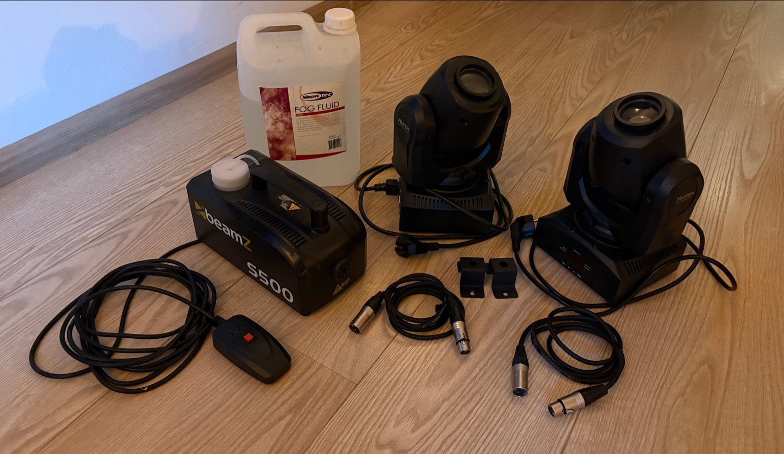 Ayra Micro Movingheads & Beamz Rookmachine Set, Ophalen, Zo goed als nieuw, Licht, Geluidgestuurd