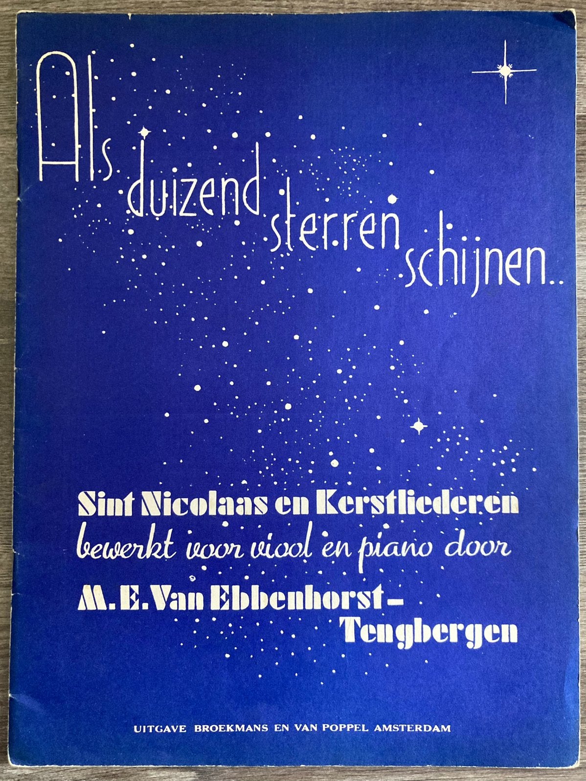 Als 1000 Sterren Schijnen - Sint & Kerstliederen Viool/Piano, Ophalen of Verzenden, Gebruikt