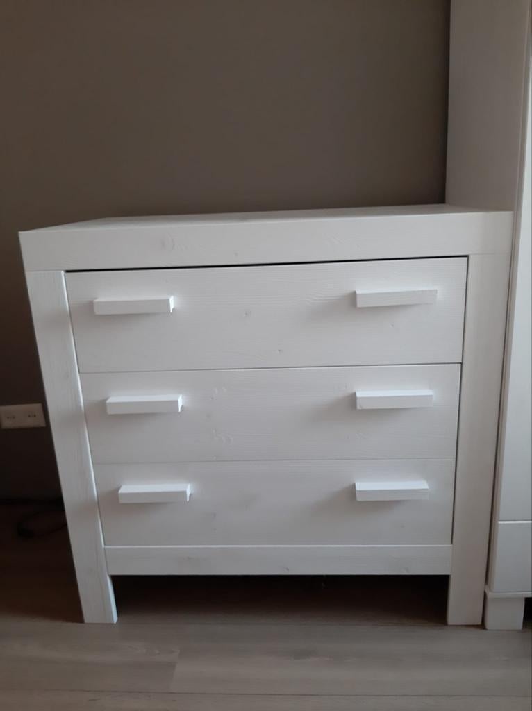 WOOOD Ladekast Wit - Zo goed als nieuw, Huis en Inrichting, Kasten | Ladekasten, Ophalen, Modern, Scandinavisch, 50 tot 100 cm
