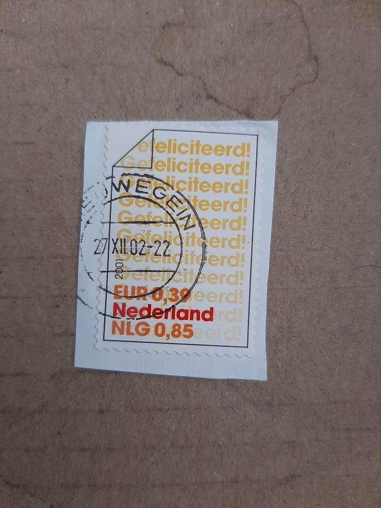 Gefeliciteerd zegel, Postzegels en Munten, Postzegels | Nederland, Verzenden, Gestempeld