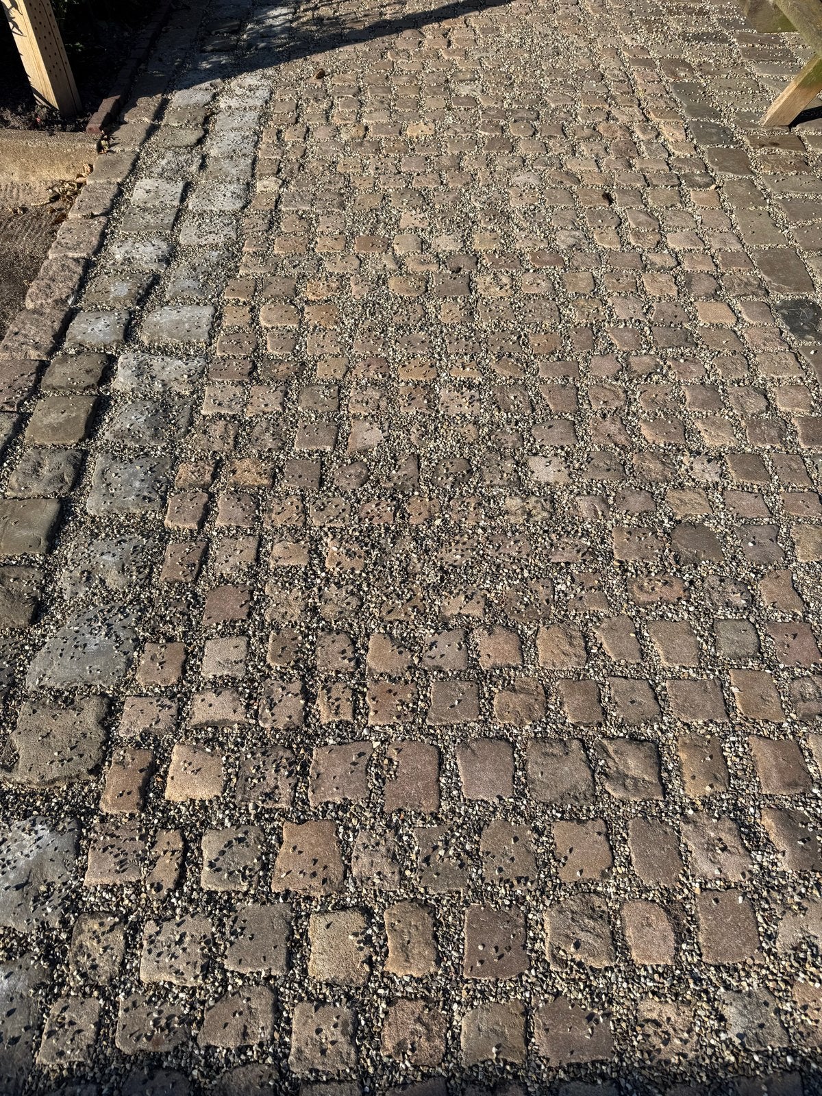 30 m2 Portugees graniet kinderkoppen voor terras of oprit, Ophalen, Gebruikt, Overige typen, Natuursteen