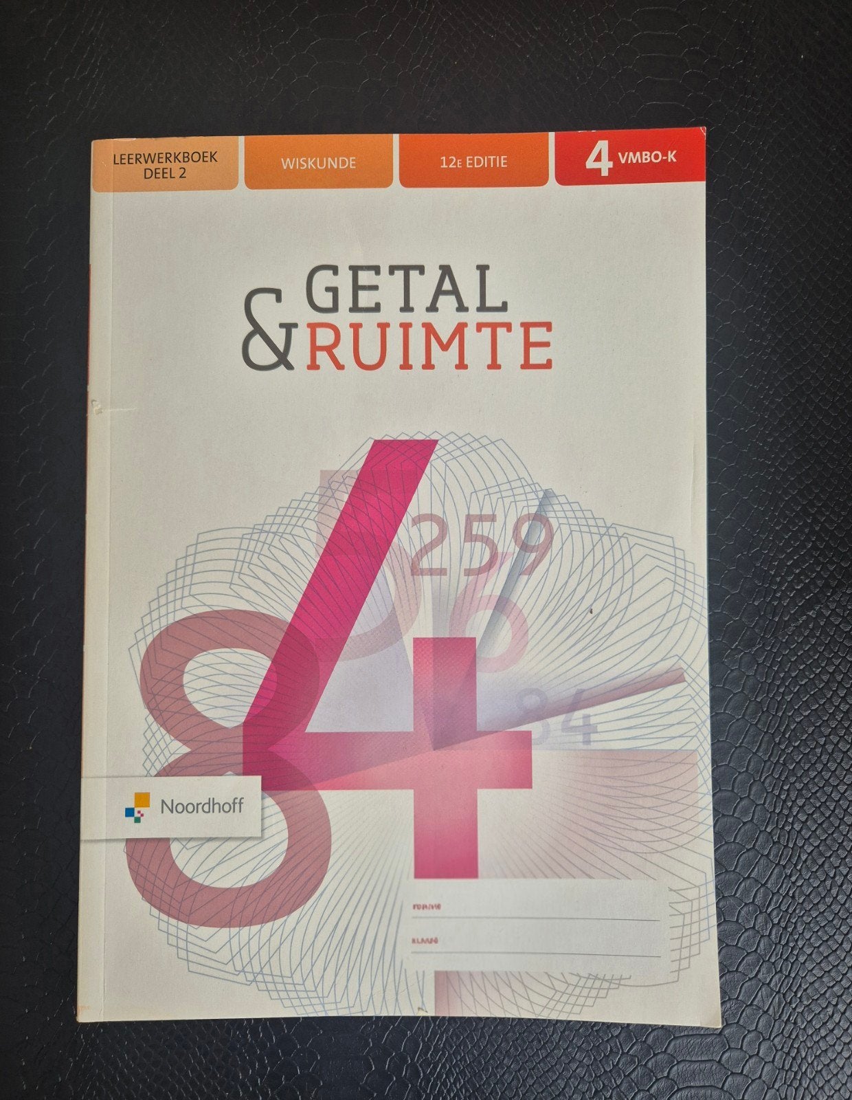 Getal & Ruimte 12e editie - 4 VMBO-K - Wiskunde Leerwerkboek, Boeken, Ophalen of Verzenden, Gelezen, VMBO, Noordhoff