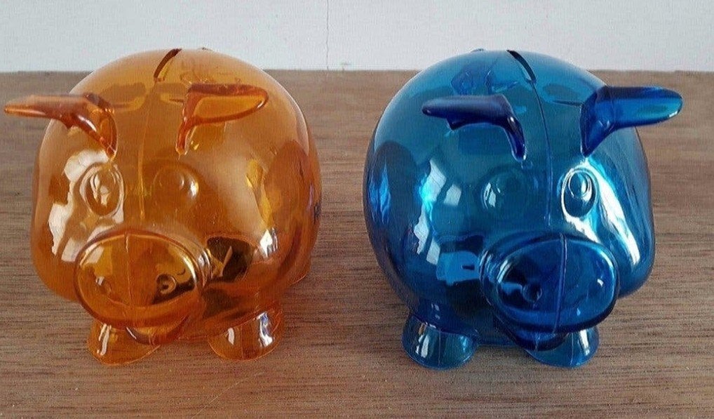 Rabobank spaarvarkens vintage retro jaren 90, Verzamelen, Ophalen of Verzenden, Zo goed als nieuw, Kunststof, Dier