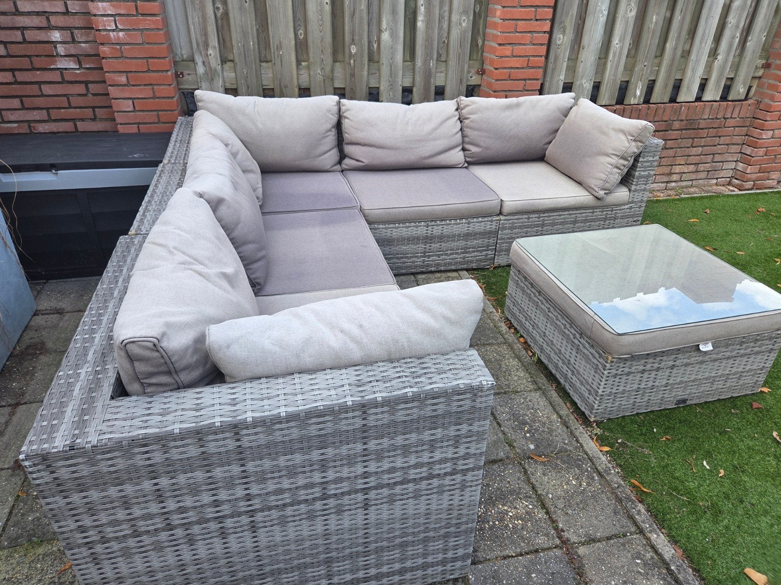 Hoek loungeset, Tuin en Terras, Ophalen, Gebruikt, Bank, Meer dan 8 zitplaatsen