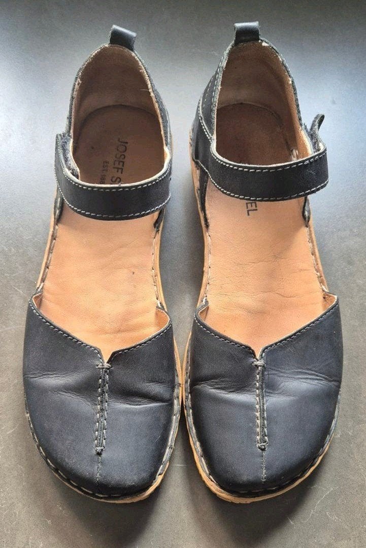 Josef Seibel Zwarte Leren Sandalen Maat 40, Kleding | Dames, Schoenen, Zwart, Josef Seibel, Gedragen, Sandalen of Muiltjes