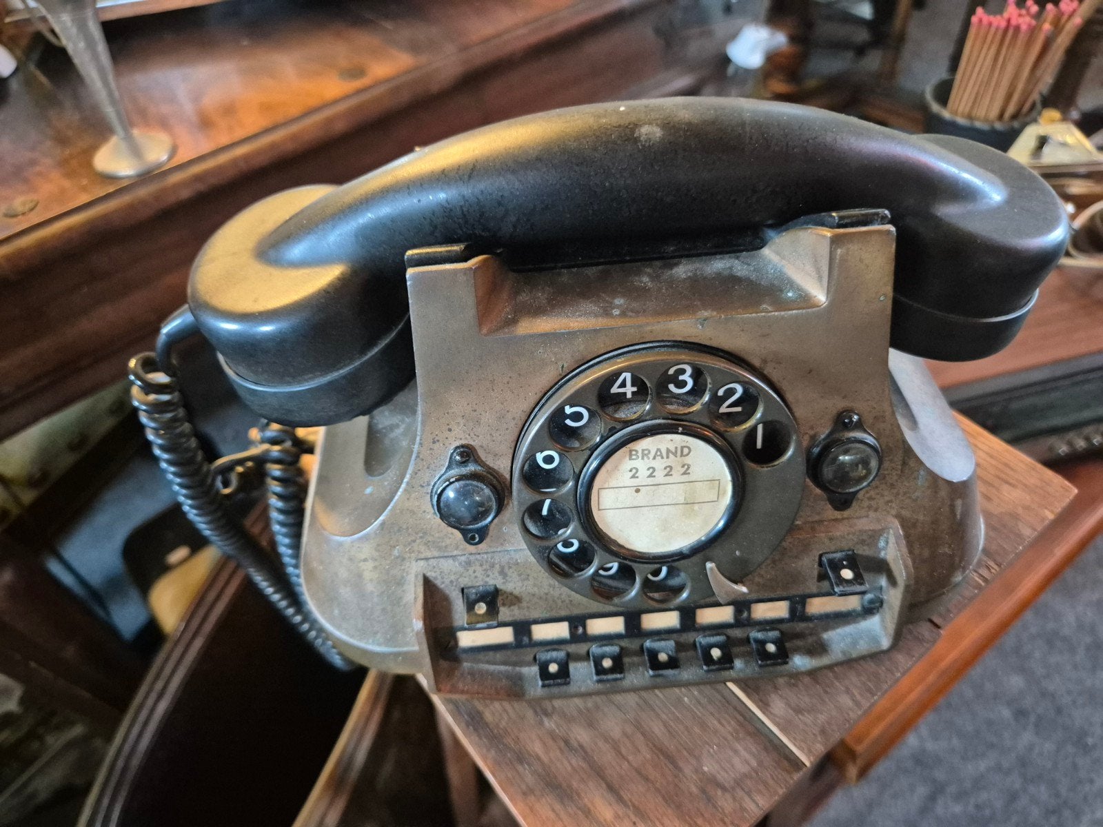 Antieke draaischijf telefoon - Vintage PTT, Ophalen of Verzenden