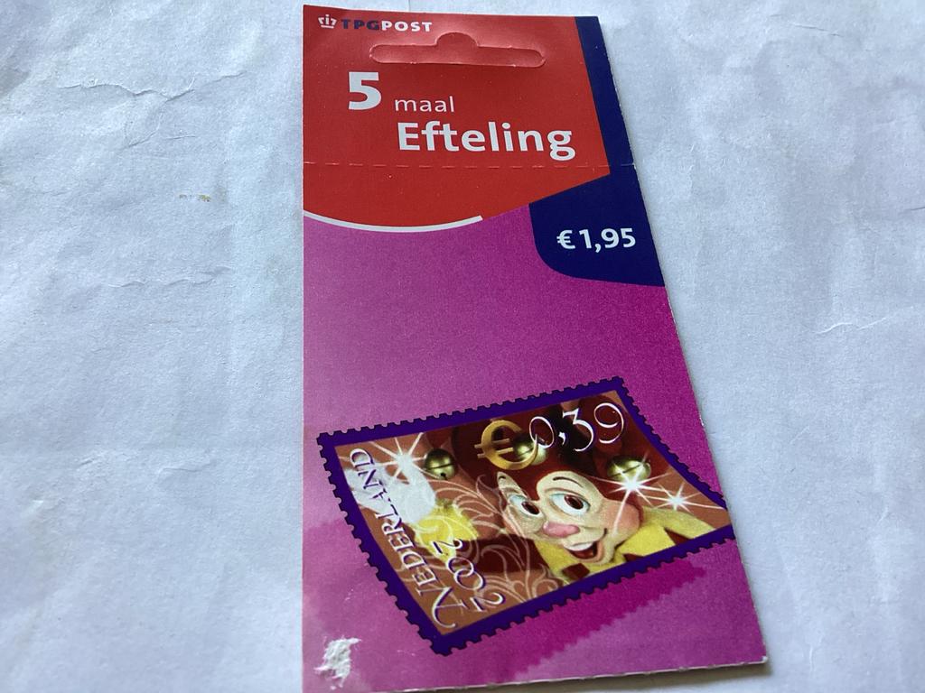 TPG Post Efteling postzegels 2002 - 5 maal Efteling, Ophalen of Verzenden, Na 1940, Postfris