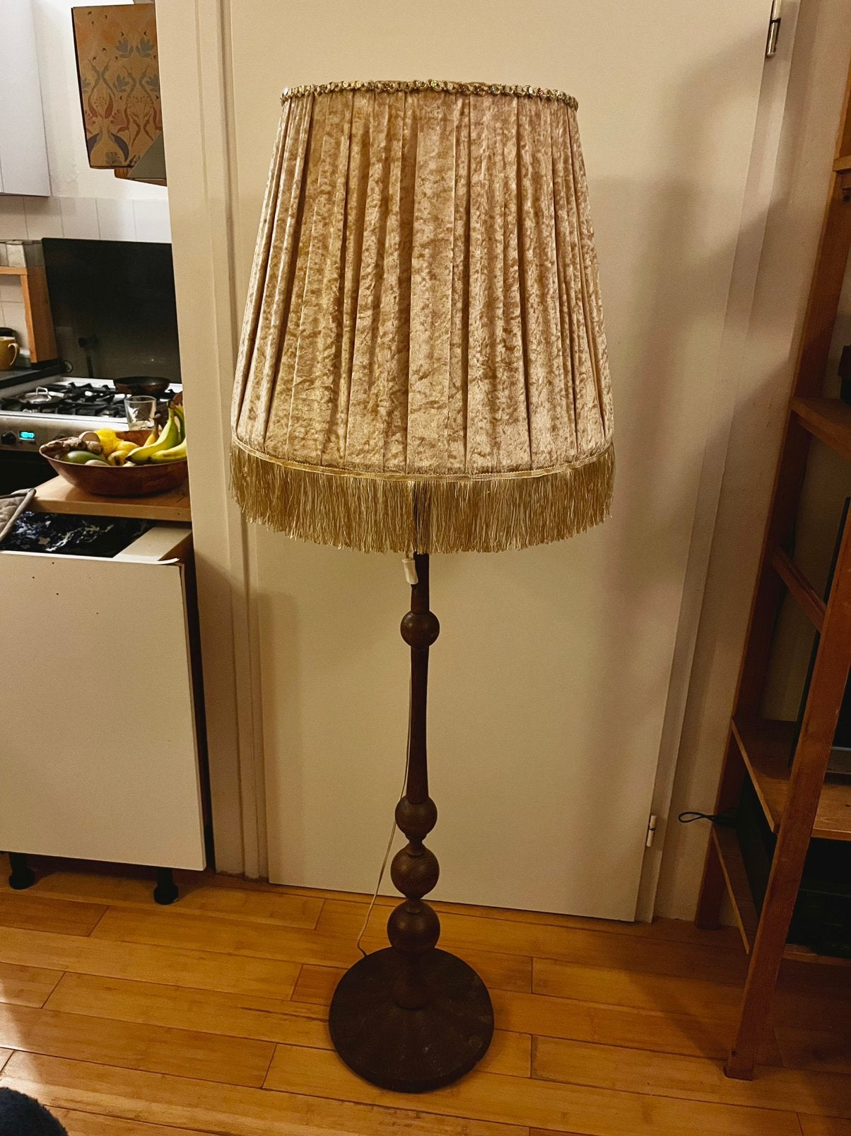 Vintage vloerlamp hout, Ophalen, Gebruikt, Hout, 150 tot 200 cm