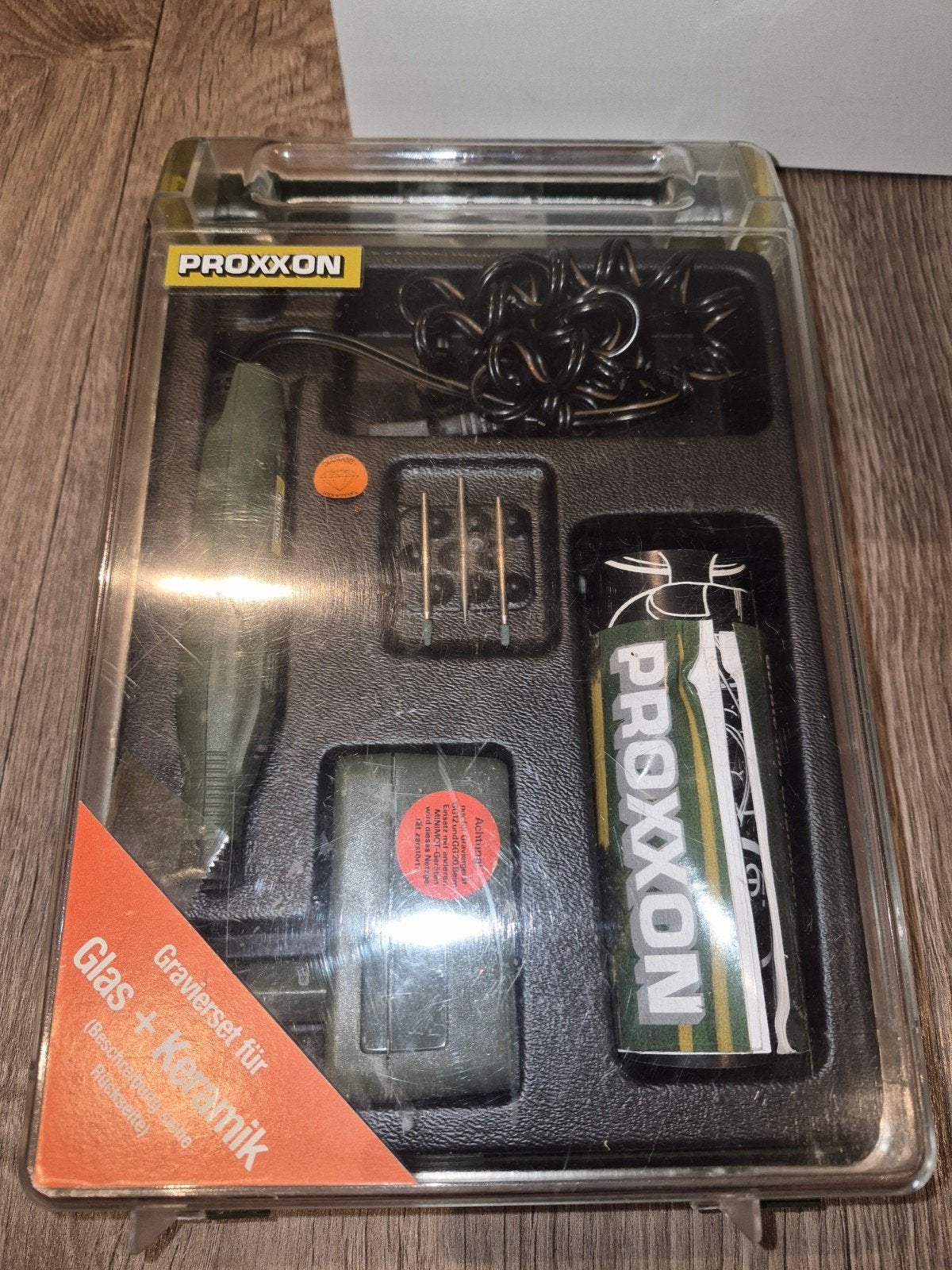 Proxxon graveerset voor glas en keramiek, Doe-het-zelf en Verbouw, Gereedschap | Handgereedschap, Ophalen of Verzenden, Zo goed als nieuw