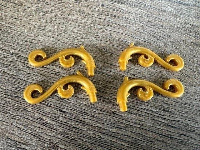 4x lego Plantenstengel Gebogen met 2 Doornen samen voor 0.50, Ophalen of Verzenden, Nieuw, MOC (eigen creatie), Lego