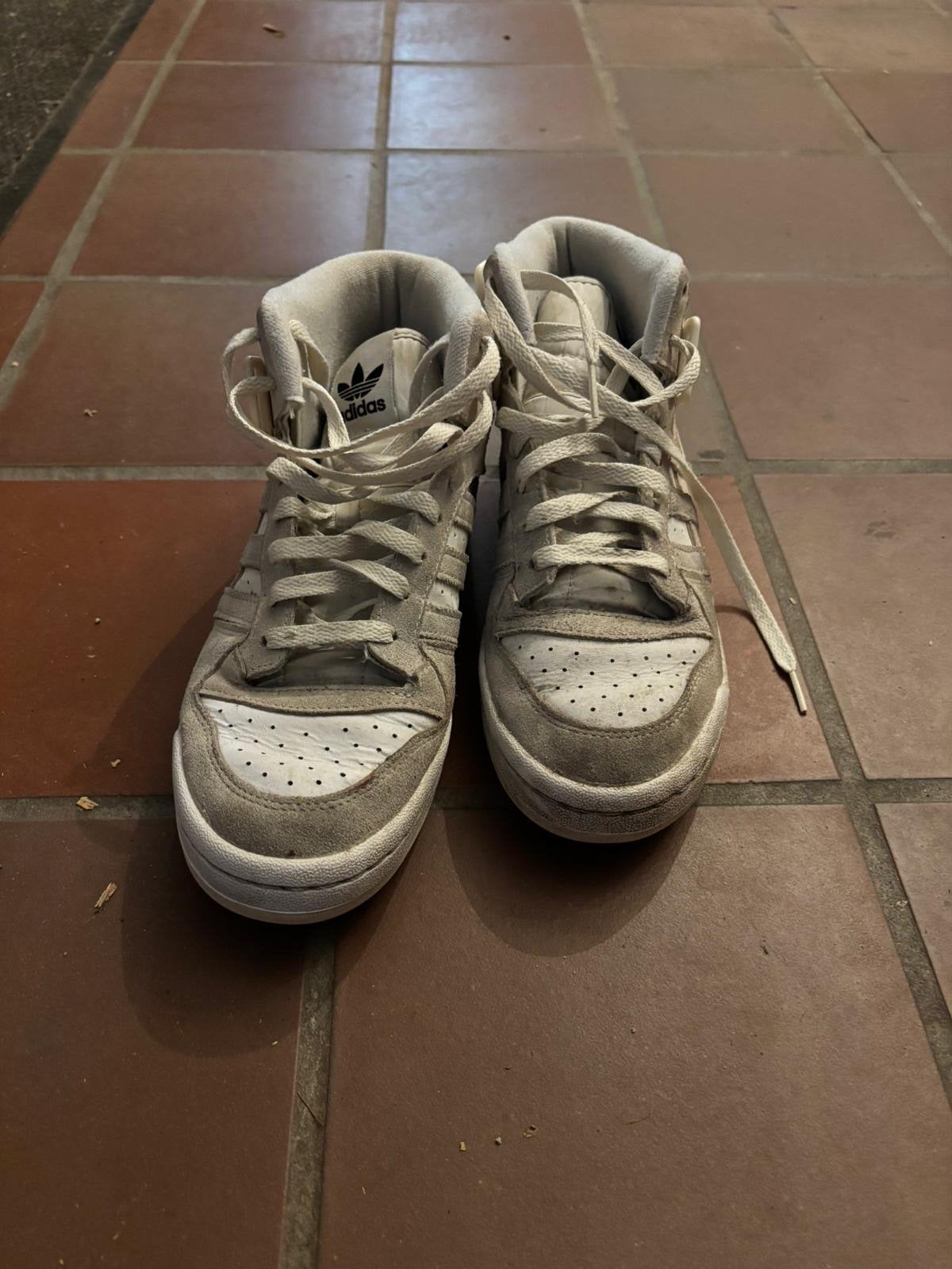 Adidas Forum Mid sneakers - Maat 40 2/3, Ophalen of Verzenden, Gedragen, Wit, Sneakers of Gympen