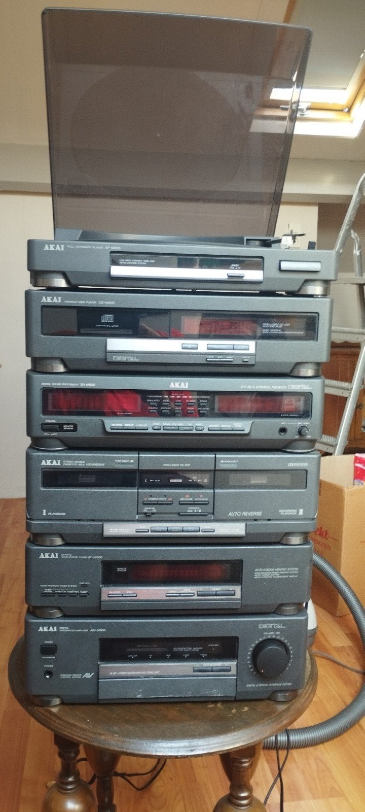 complete akai toren met 6 componenten, Ophalen, Gebruikt, Losse componenten, Cassettedeck