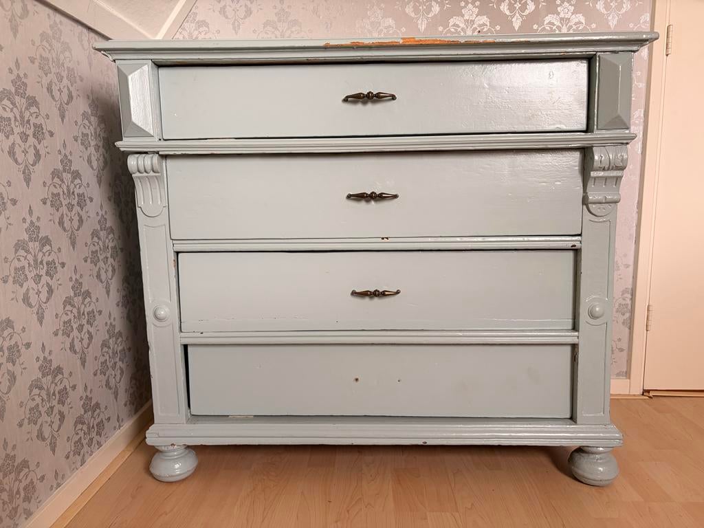 Vintage ladekastje | commode - Opknapper!!, Ophalen, Gebruikt, 100 tot 150 cm, 3 of 4 laden