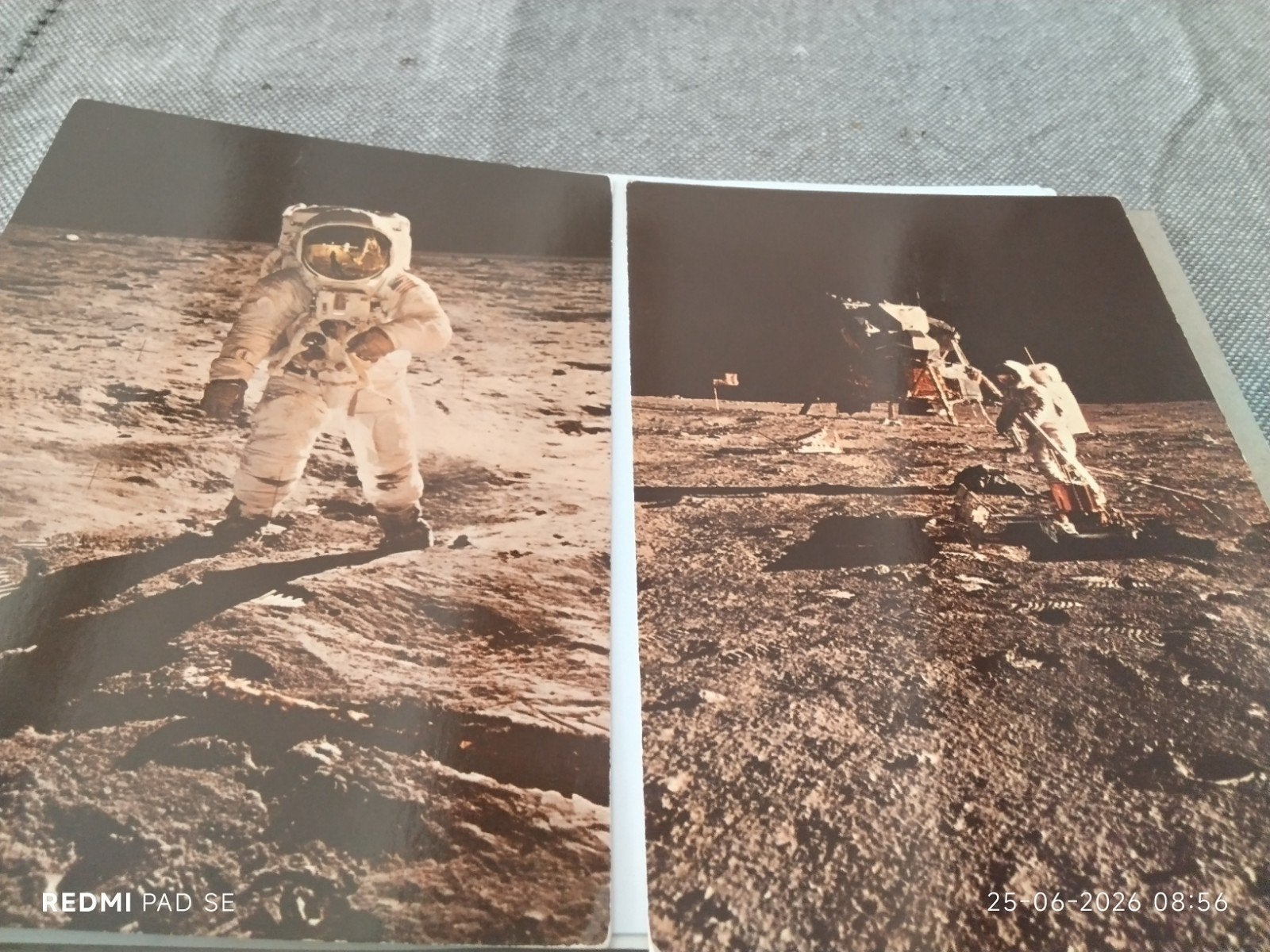 Vintage Ansichtkaarten Astronaut Maanlanding, Ophalen of Verzenden, 1960 tot 1980, Ongelopen