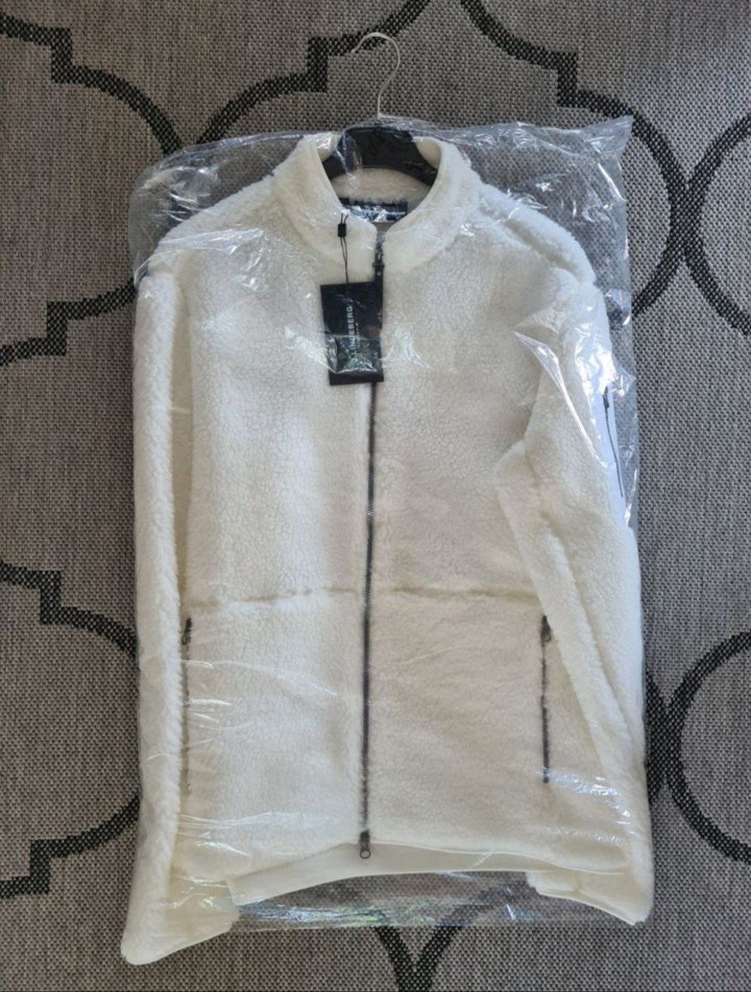J. Lindeberg Adler Ski Mid Layer Fleece Jas - Nieuw, Ophalen, Wit, J. Lindeberg, Maat 56/58 (XL)