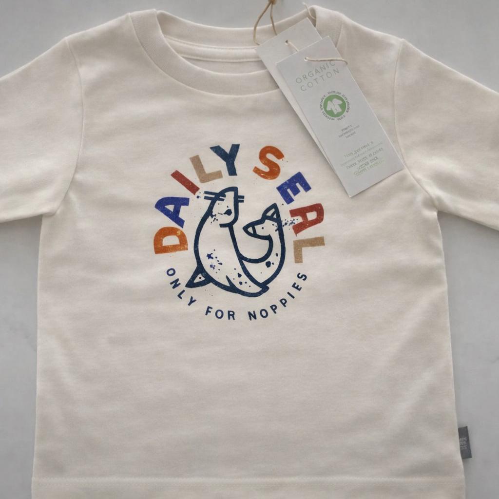 Nieuw Noppies Daily Seal T-shirt Biologisch Katoen, Ilewap, Nieuw, Ophalen of Verzenden, Ilse@ilewap.nl