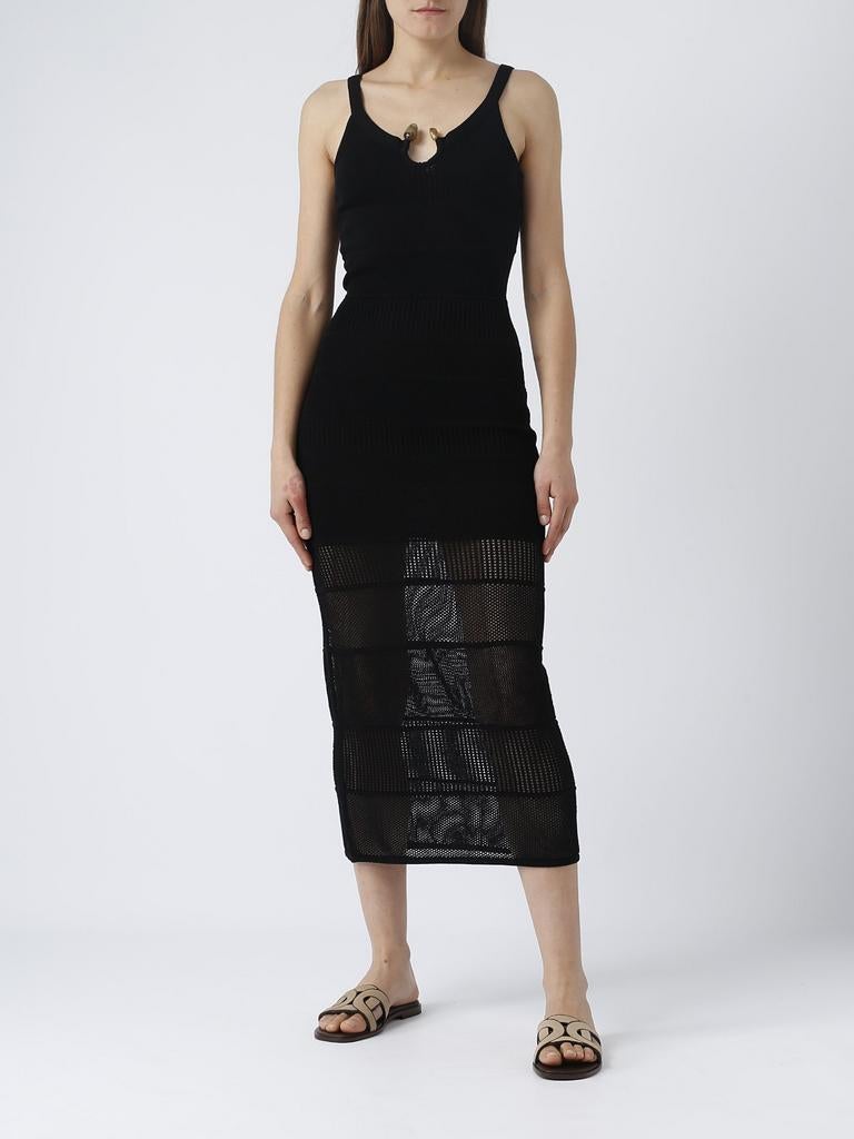 Nenette milano open gebreide jurk nieuw, Kleding | Dames, Jurken, Maat 38/40 (M), Zwart, Ophalen of Verzenden, Onder de knie