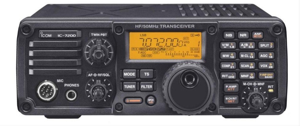 Icom IC-7200 HAM HF Tranceiver, 1.8-29.7 50-52 MHz, Ophalen of Verzenden, Gebruikt, Zender en Ontvanger
