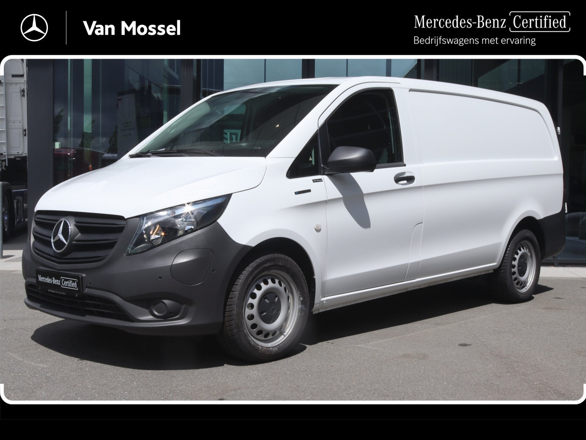 Mercedes-Benz eVito eVito Lang 66 kWh |AIRCO/ALARM/SNELLADEN, Auto's, Gebruikt, Verwarmde buitenspiegels, 116 pk, Wit