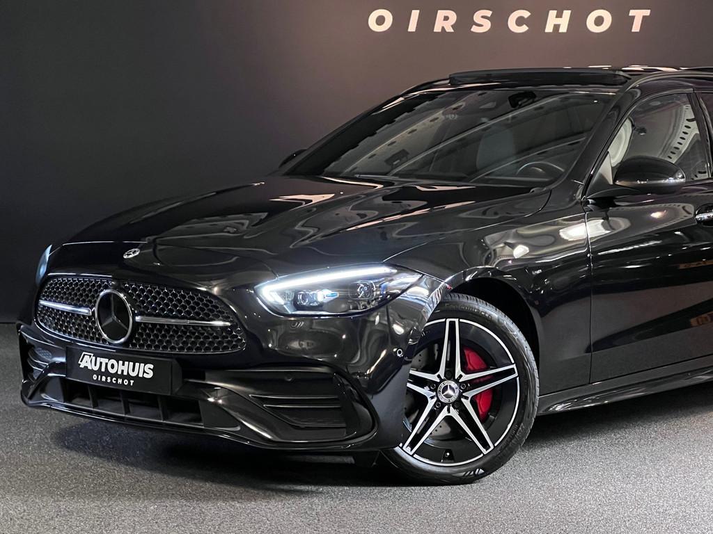 Mercedes-Benz C-klasse Estate 300 e AMG Line Pano/Memoryseat, Automaat, Achterwielaandrijving, Gebruikt, Zwart