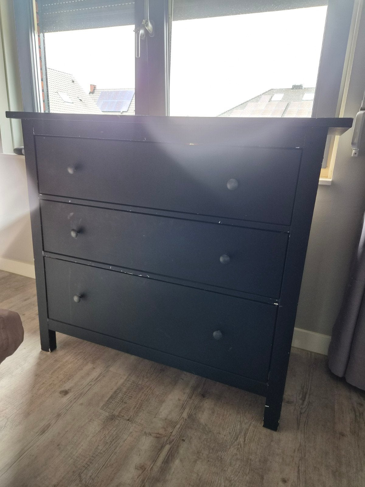 IKEA hemnes Ladekast/Commode - Zwart geverfd, Huis en Inrichting, Ophalen, Gebruikt, 3 of 4 laden, Minder dan 100 cm